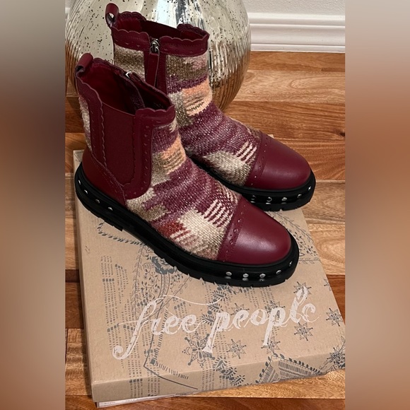 New In Box- Free People- Chelsea Tate Boot- Mulberry Mix- Size 8.5 - Picture 2 of 15